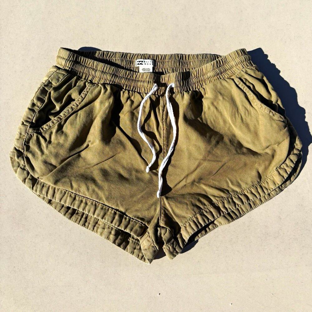 Billabong Shorts Drawstring Army Green Women’s Size Small